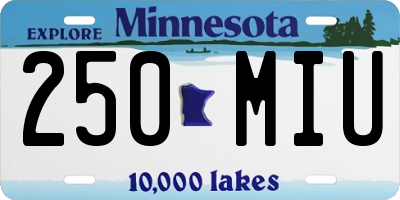 MN license plate 250MIU