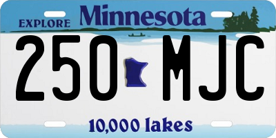 MN license plate 250MJC