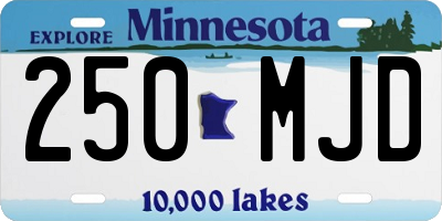 MN license plate 250MJD
