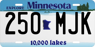MN license plate 250MJK