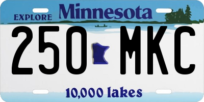 MN license plate 250MKC