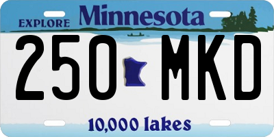 MN license plate 250MKD