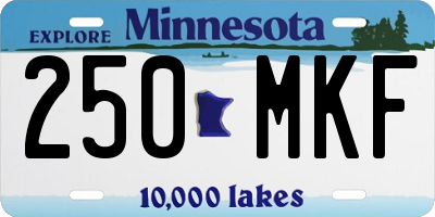 MN license plate 250MKF