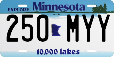 MN license plate 250MYY