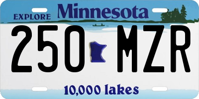 MN license plate 250MZR