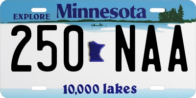 MN license plate 250NAA