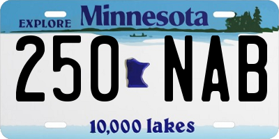 MN license plate 250NAB