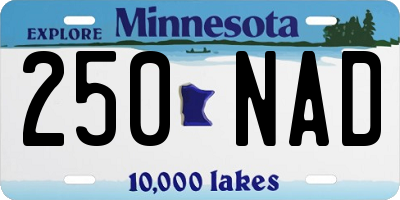 MN license plate 250NAD