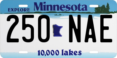 MN license plate 250NAE