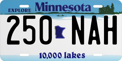 MN license plate 250NAH