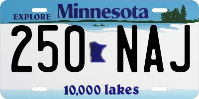MN license plate 250NAJ