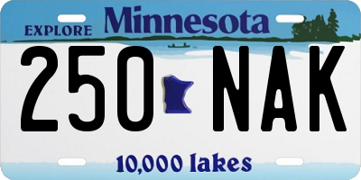 MN license plate 250NAK