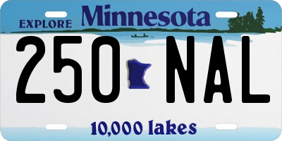 MN license plate 250NAL