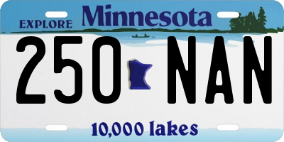 MN license plate 250NAN