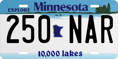 MN license plate 250NAR