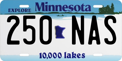 MN license plate 250NAS