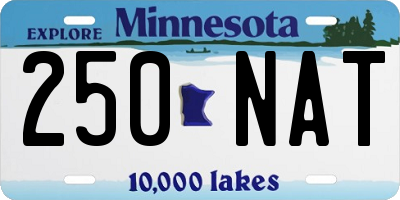 MN license plate 250NAT