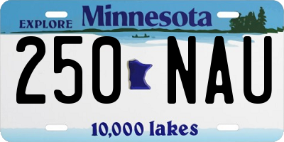 MN license plate 250NAU