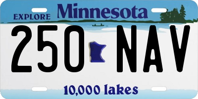 MN license plate 250NAV