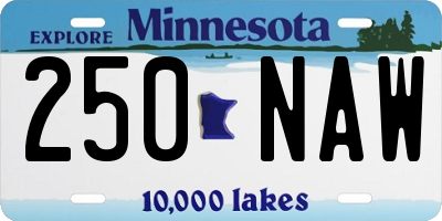 MN license plate 250NAW