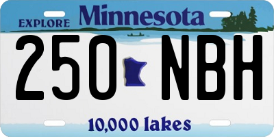 MN license plate 250NBH