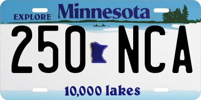 MN license plate 250NCA