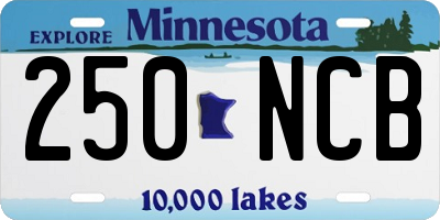 MN license plate 250NCB