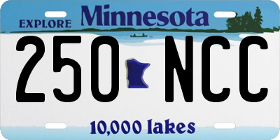 MN license plate 250NCC