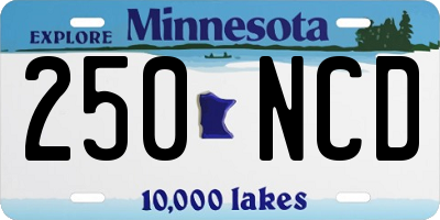 MN license plate 250NCD