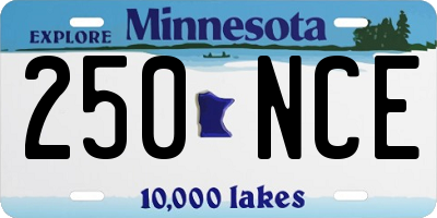 MN license plate 250NCE