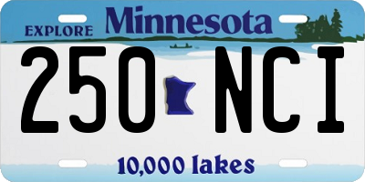 MN license plate 250NCI