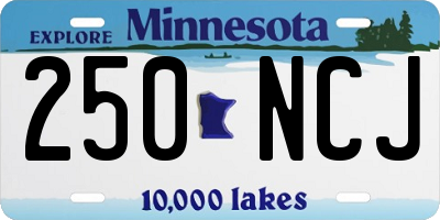 MN license plate 250NCJ