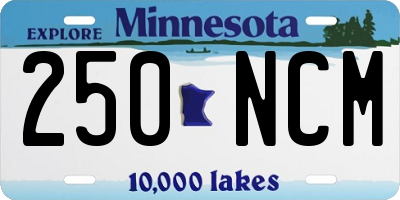 MN license plate 250NCM