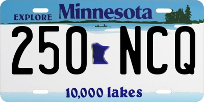 MN license plate 250NCQ