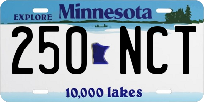 MN license plate 250NCT