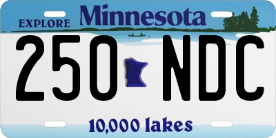 MN license plate 250NDC