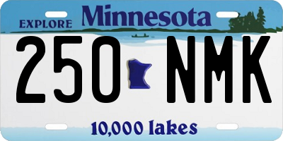 MN license plate 250NMK