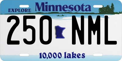 MN license plate 250NML