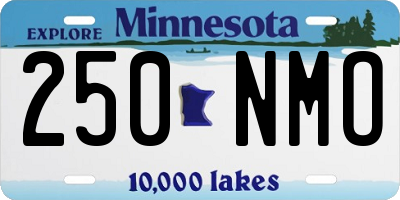 MN license plate 250NMO
