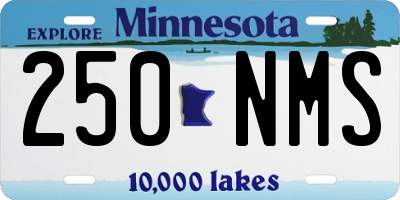 MN license plate 250NMS