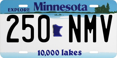 MN license plate 250NMV