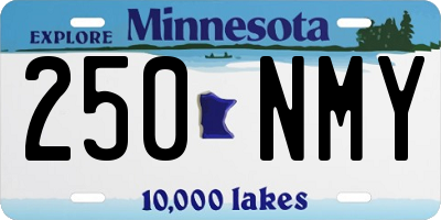 MN license plate 250NMY