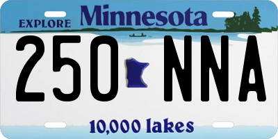 MN license plate 250NNA