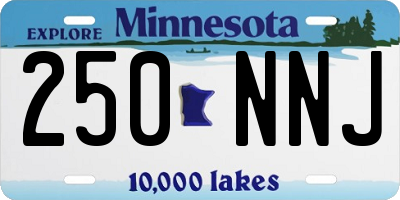 MN license plate 250NNJ