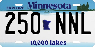 MN license plate 250NNL