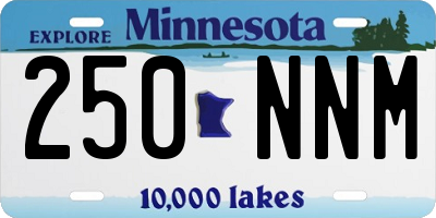 MN license plate 250NNM