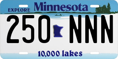MN license plate 250NNN