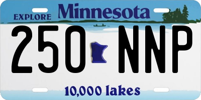 MN license plate 250NNP