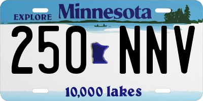 MN license plate 250NNV