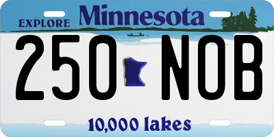 MN license plate 250NOB
